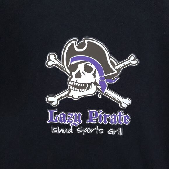 Island Sports Grill Tank Top Womens Medium Black Carolina Beach NC Skull Print - Picture 4 of 5